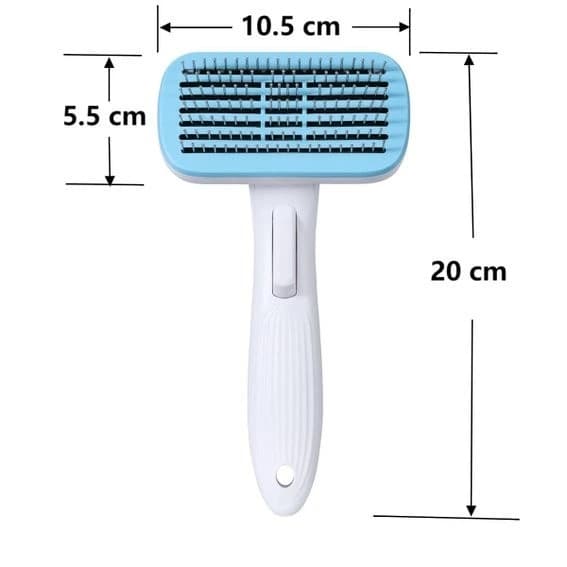 AURMOO kartáč pro psy a kočky, modro-bílý