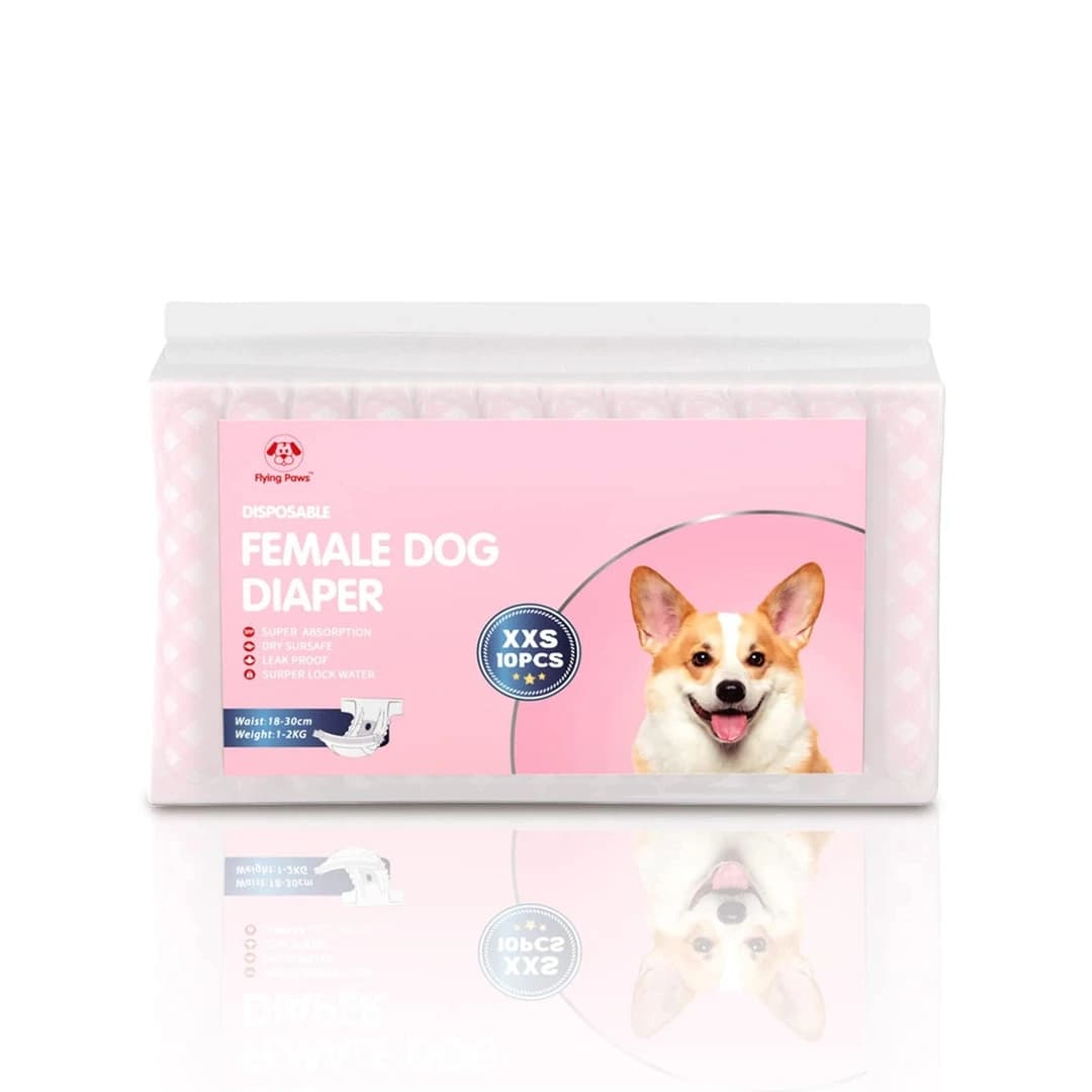 Jednorázové plenky pro psy Flying Paws, růžové, velikost XXS