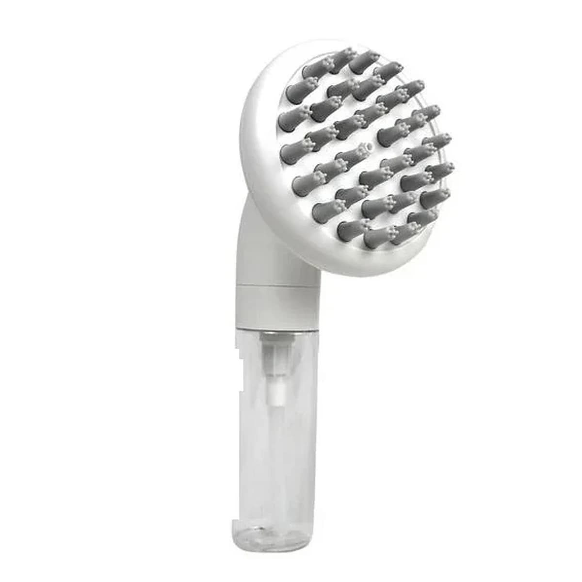 Kartáč na koupání psů SILVERSTORE se zásobníkem na šampon, bílý