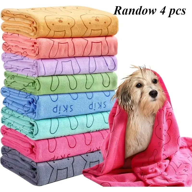 rychleschnoucí mikrovláknové ručníky pro psy a kočky 4 ks 3 rychleschnoucí mikrovláknové ručníky pro psy a kočky 4 ks
