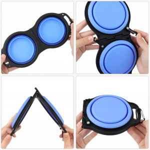 Alternative view of Skládací miska pro psy a kočky – dvojitá, 2×1, 2 l