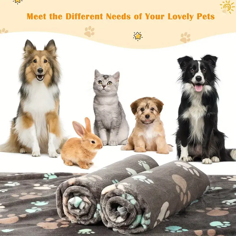 Flanelové deky pro psy a kočky – sada 3 ks - Obrázek 4