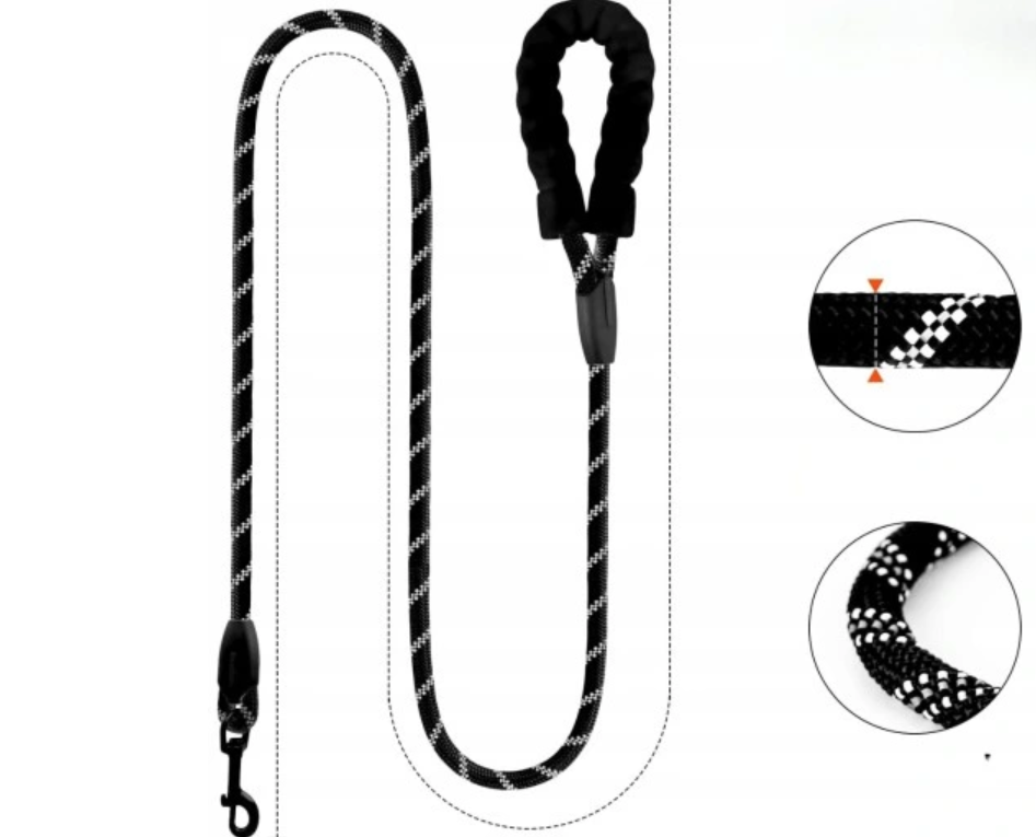 Reflexní vodítko pro psa 1,5 m – extra silné, odolné a bezpečné - Obrázek 4