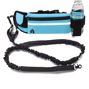 Běžecké hands-free vodítko pro psy – S bungee šňůrou a bederním pásem