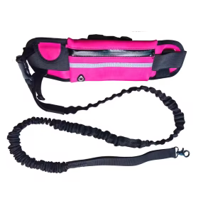 Běžecké hands-free vodítko pro psy – S bungee šňůrou a bederním pásem