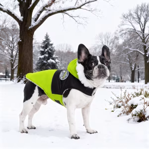 Alternative view of Zimní teplá bunda pro psy s kapucí – voděodolná, pohodlná