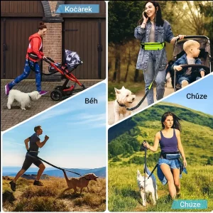 Alternative view of Běžecké hands-free vodítko pro psy – S bungee šňůrou a bederním pásem