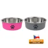 Nerezová protiskluzová miska pro psy – silikonová základna – 18 cm / 22 cm 2 Nerezová protiskluzová miska pro psy – silikonová základna – 18 cm / 22 cm