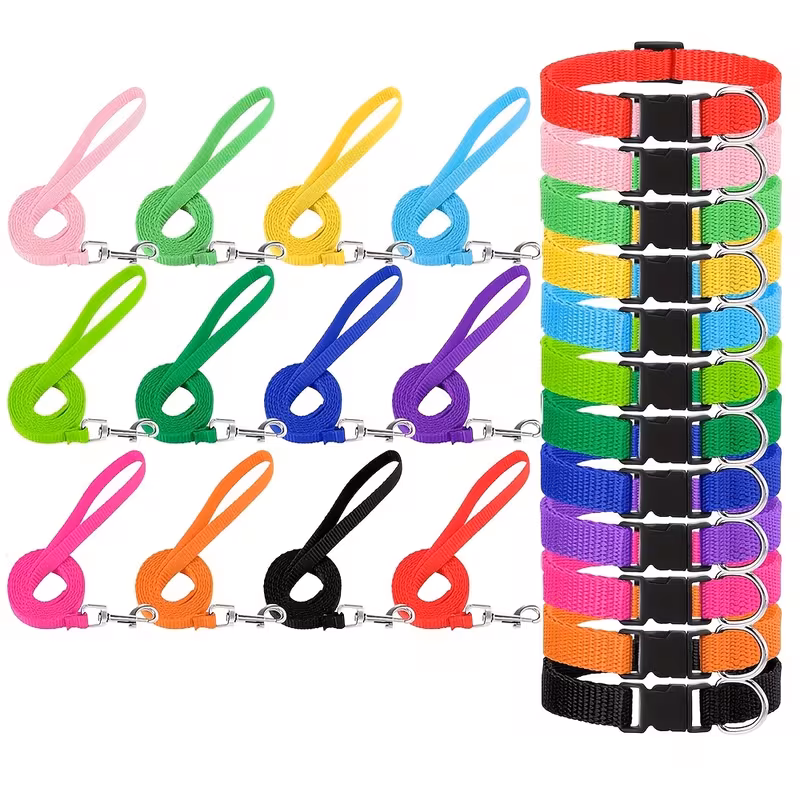 Sada obojků a vodítek pro psy – 12 kusů - Obrázek 4