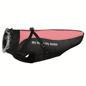 Alternative view of Zimní bunda pro psy s postrojem – teplá zimní bunda pro střední a velké psy