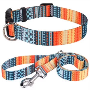 Alternative view of Nastavitelný obojek a vodítko pro psy – odolný nylonový set