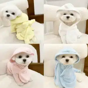 Rychleschnoucí župan pro psy a kočky s kapucí