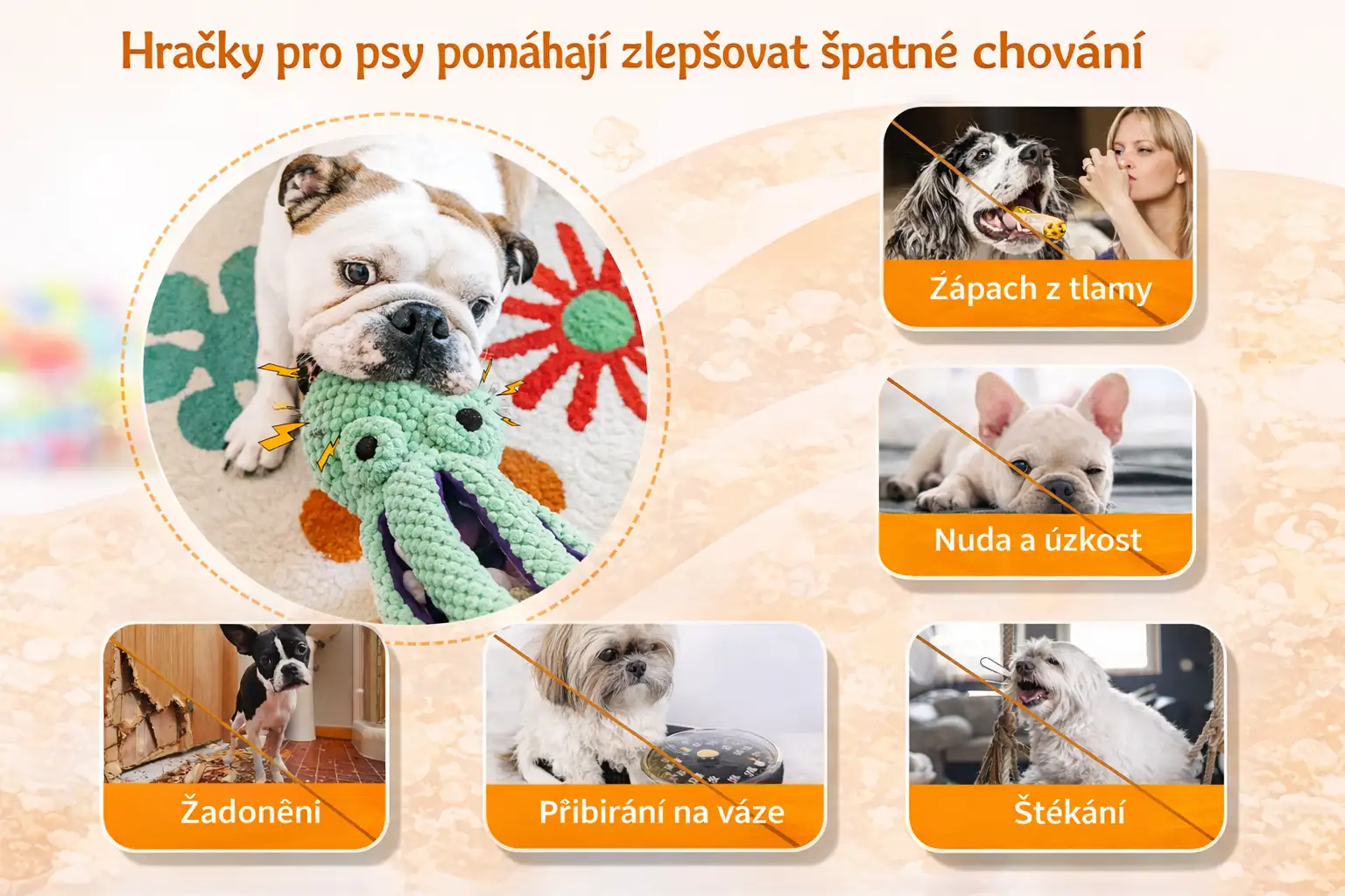 Plyšová chobotnice s pískátkem pro psa 8 Plyšová chobotnice s pískátkem pro psa - Obrázek 6