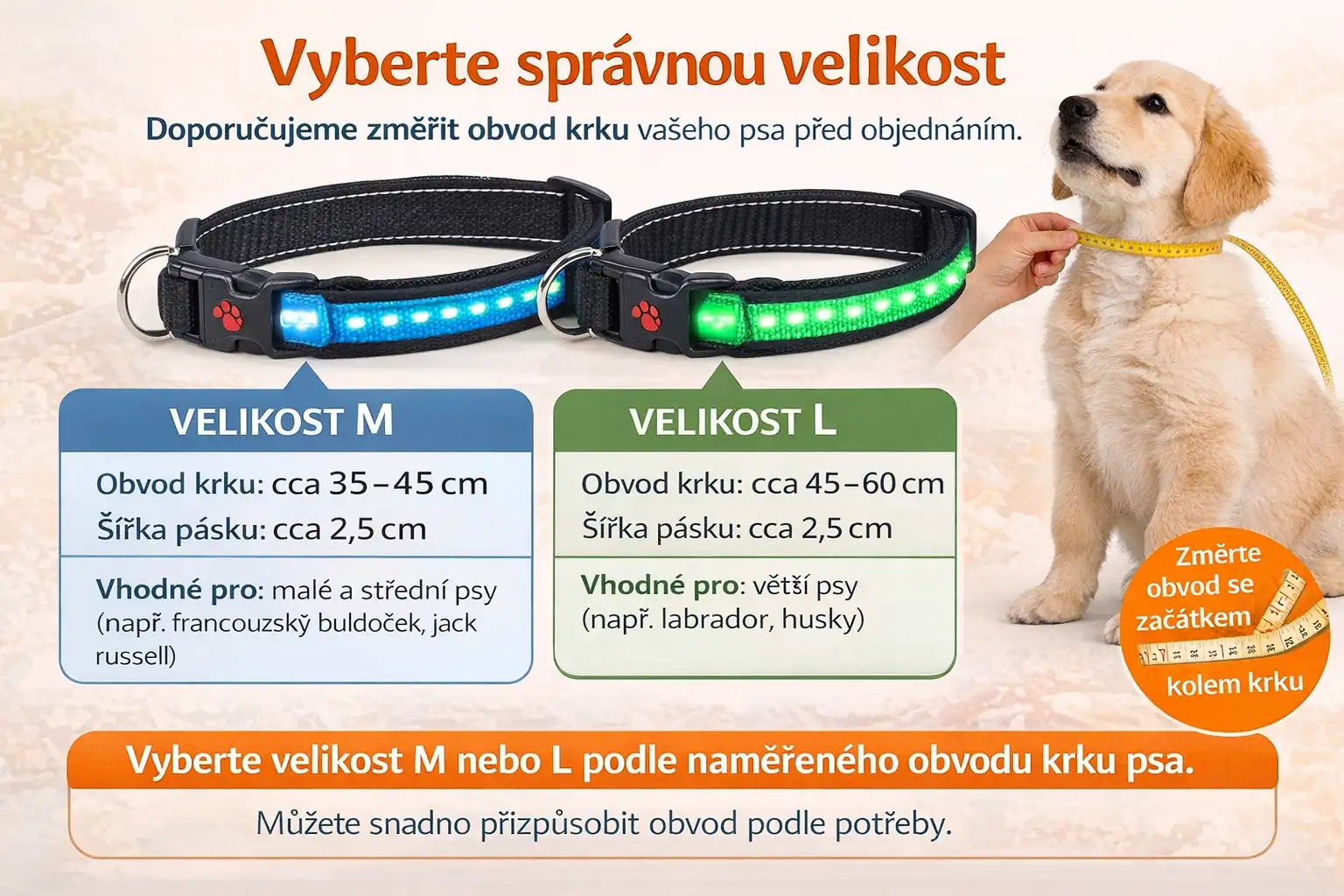 Venloro LED obojek pro psy – USB nabíjecí 4 Venloro LED obojek pro psy – USB nabíjecí - Obrázek 2