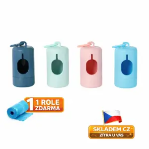Držák na sáčky na psí exkrementy + 1 role zdarma