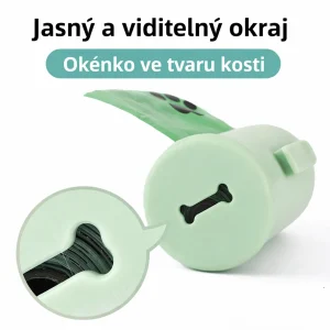 Plastový držák na sáčky na psí exkrementy + 1 role sáčků zdarma 12 Plastový držák na sáčky na psí exkrementy + 1 role sáčků zdarma