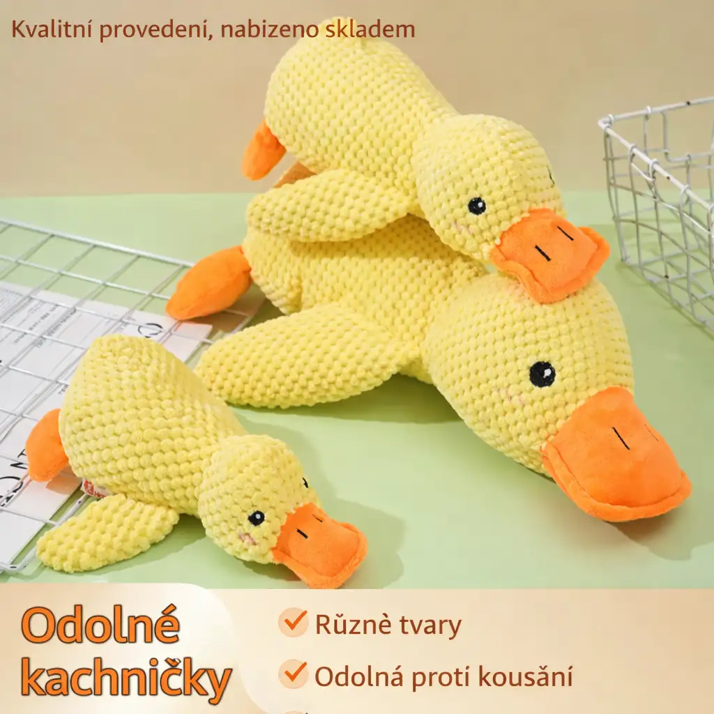 Plyšová KAČENKA Hračka Pískací Hračka pro psa na žvýkání VYDRŽELA 8 Plyšová KAČENKA Hračka Pískací Hračka pro psa na žvýkání VYDRŽELA - Obrázek 6