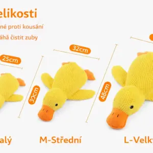 Plyšová KAČENKA Hračka Pískací Hračka pro psa na žvýkání VYDRŽELA 21 Plyšová KAČENKA Hračka Pískací Hračka pro psa na žvýkání VYDRŽELA