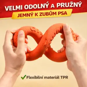 Alternative view of Odolný TPR kroužek pro psy – hračka na aportování a přetahování, plovoucí ve vodě