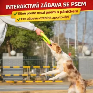Odolný TPR kroužek pro psy – hračka na aportování a přetahování, plovoucí ve vodě