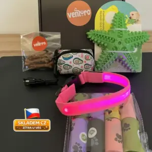 Cute Shop 49 set pro psa – LED obojek a Dentální hračka