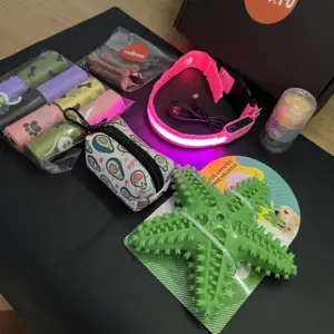 set pro psa – LED obojek a Dentální hračka 15 set pro psa – LED obojek a Dentální hračka
