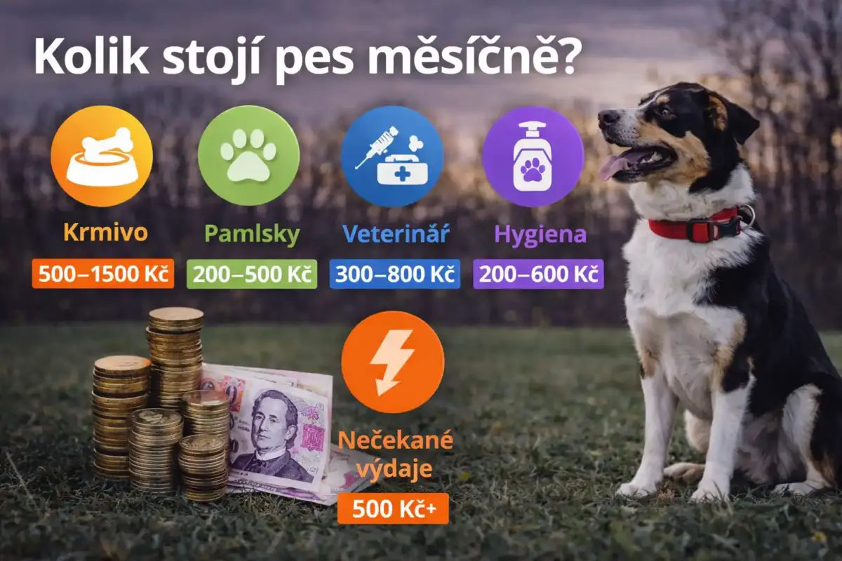 Kolik stojí pes měsíčně? Reálné náklady na psa (2026) 1 Kolik stojí pes měsíčně – reálné náklady v Česku přehled