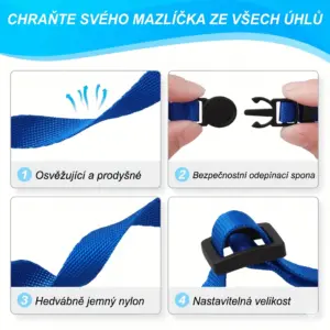 Bezpečnostní Obojek pro Kočky a Koťata - Nastavitelný Měkký Nylon