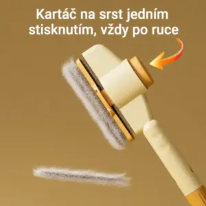 Kartáč na vyčesávání srsti pro psy a kočky – samočisticí, kovové zuby, snadné odstranění chlupů 11 Kartáč na vyčesávání srsti pro psy a kočky – samočisticí, kovové zuby, snadné odstranění chlupů