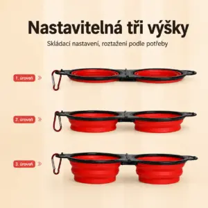 Cestovní skládací miska pro psy a kočky | Jednoduchá i dvojitá varianta 12 Cestovní skládací miska pro psy a kočky | Jednoduchá i dvojitá varianta