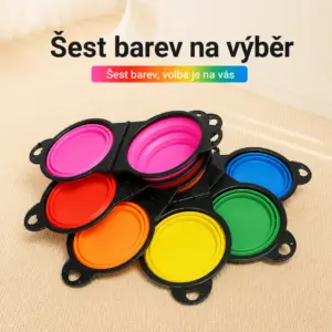 Cute Shop 27 Cestovní skládací miska pro psy a kočky | Jednoduchá i dvojitá varianta
