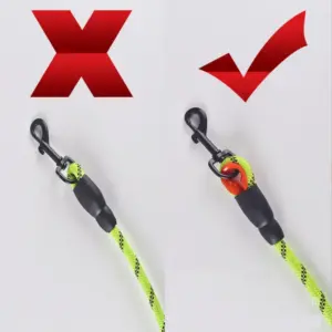 Alternative view of Pevné reflexní vodítko pro psy z nylonu – pohodlná rukojeť, pro střední a velké psy